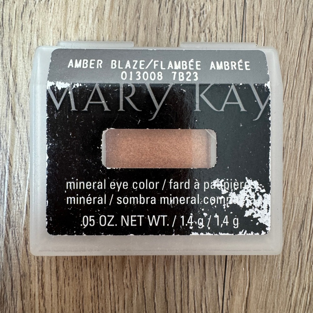 Mary Kay Mineral Eyeshadow Amber Blaze Shimmer Bronze Refill 0.05 oz NEW